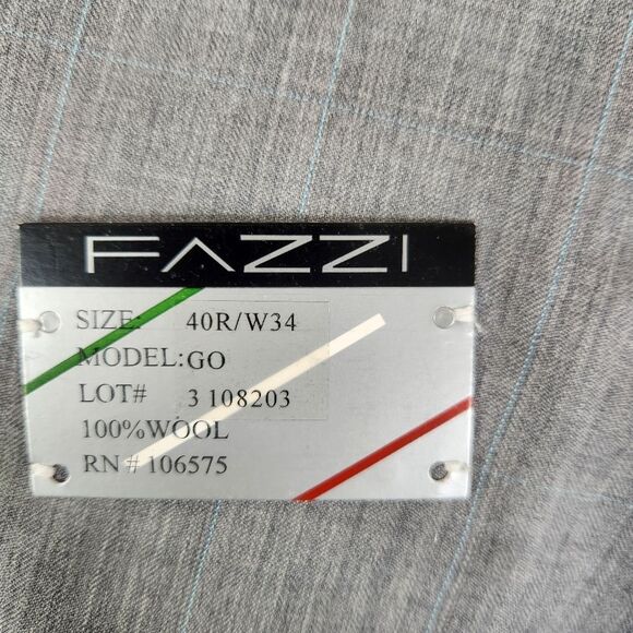 NEW Fazzi 100% Wool Super 100s 3 Button Sport Coat Blazer 40R - Picture 5 of 8